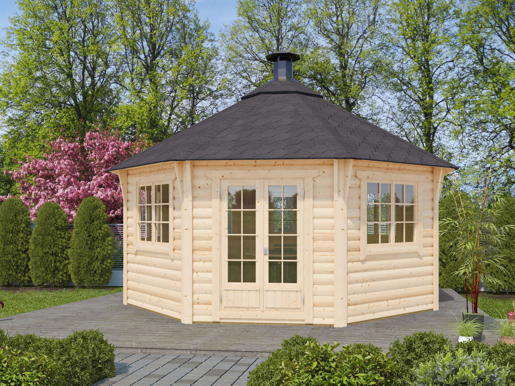 Rabatt: 26 % Fjordholz 8-Eck Grillpavillon Modell Gunnar 17m² Unkategorisiert online kaufen