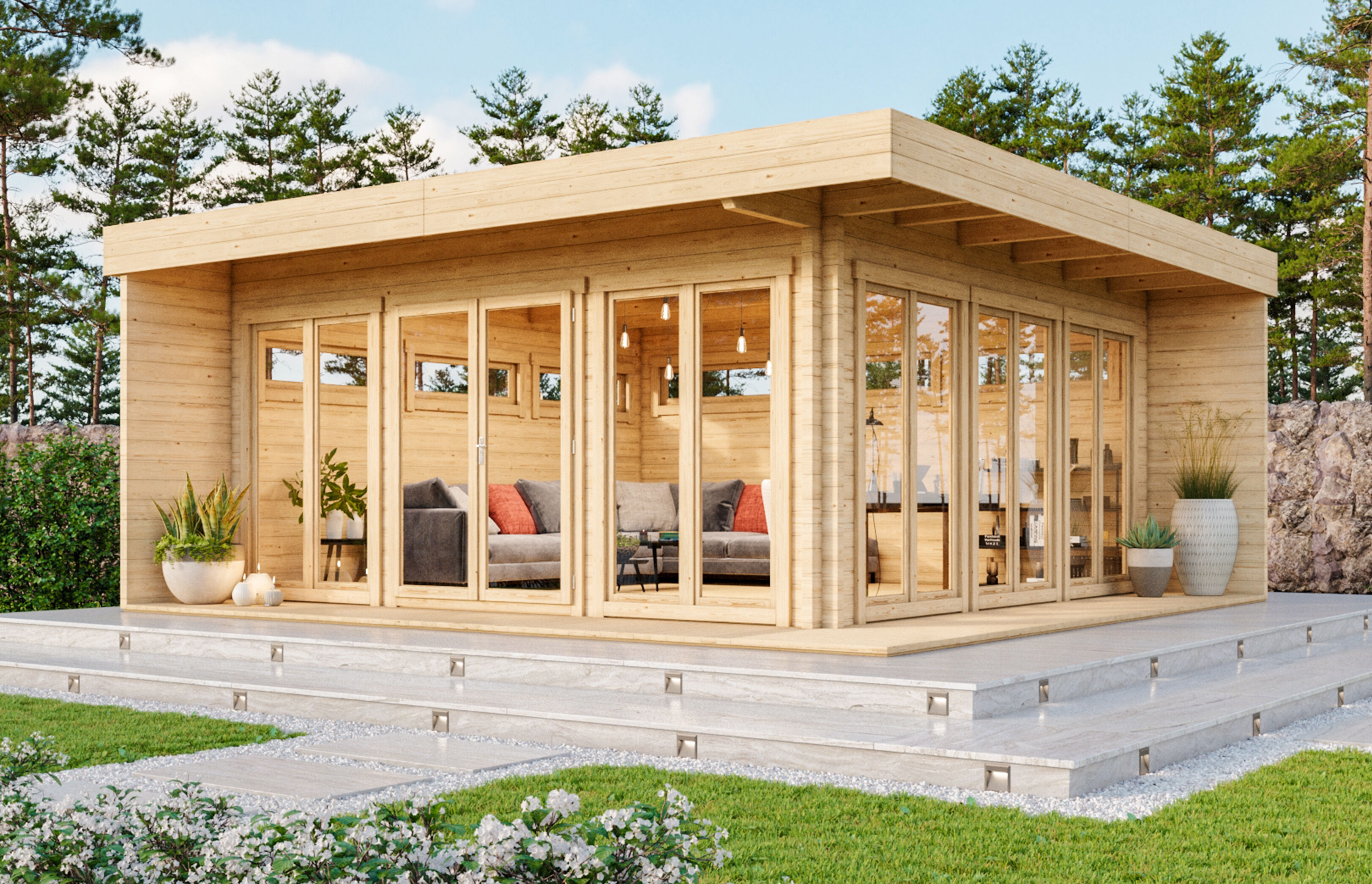 Rabatt: 26 % Fjordholz Gartenlounge Modell Mila 44 34m² Unkategorisiert online kaufen