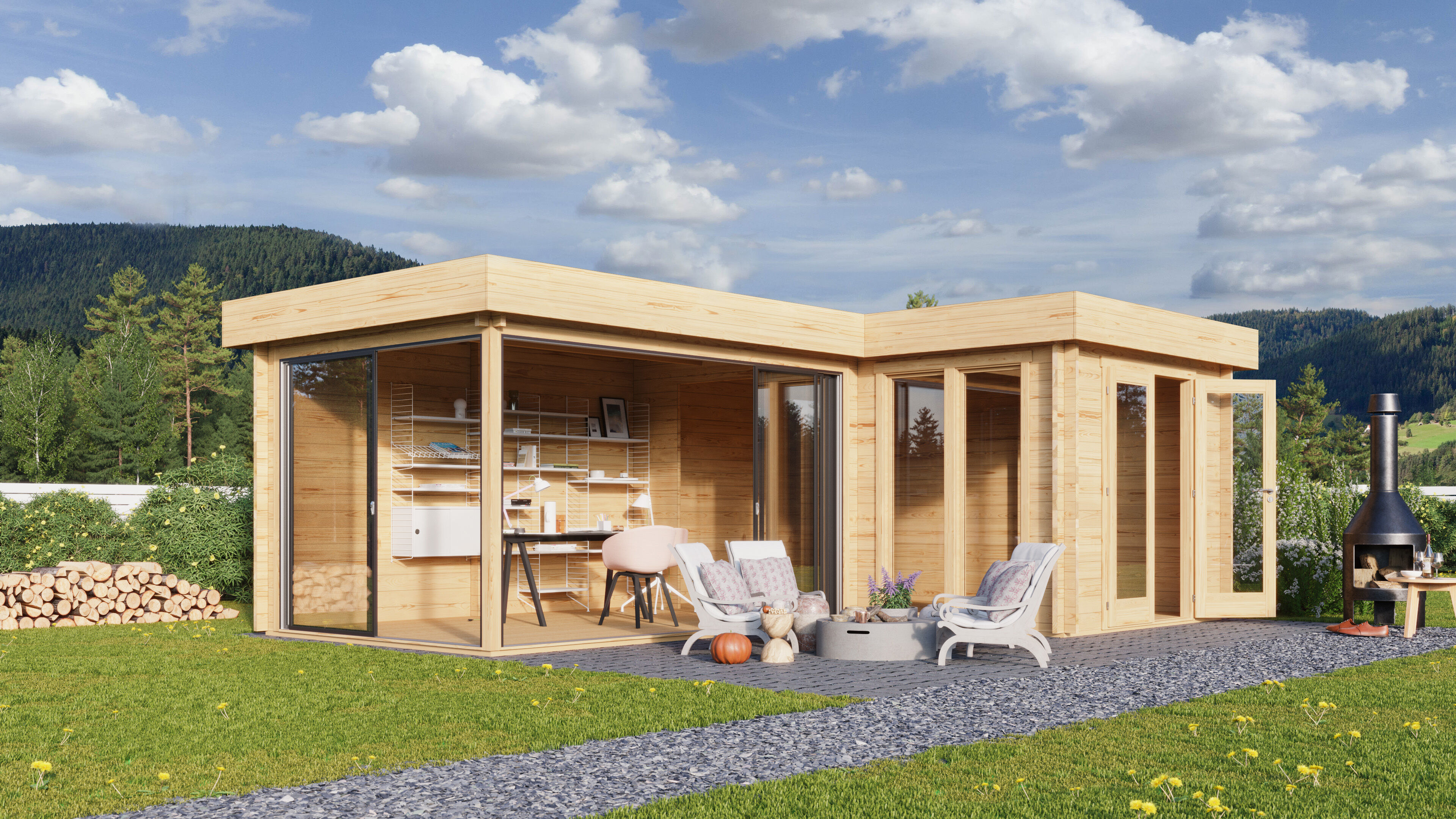 Rabatt: 26 % Fjordholz Holz-Hütte Alu Concept Quinta 70 35m² Unkategorisiert online kaufen