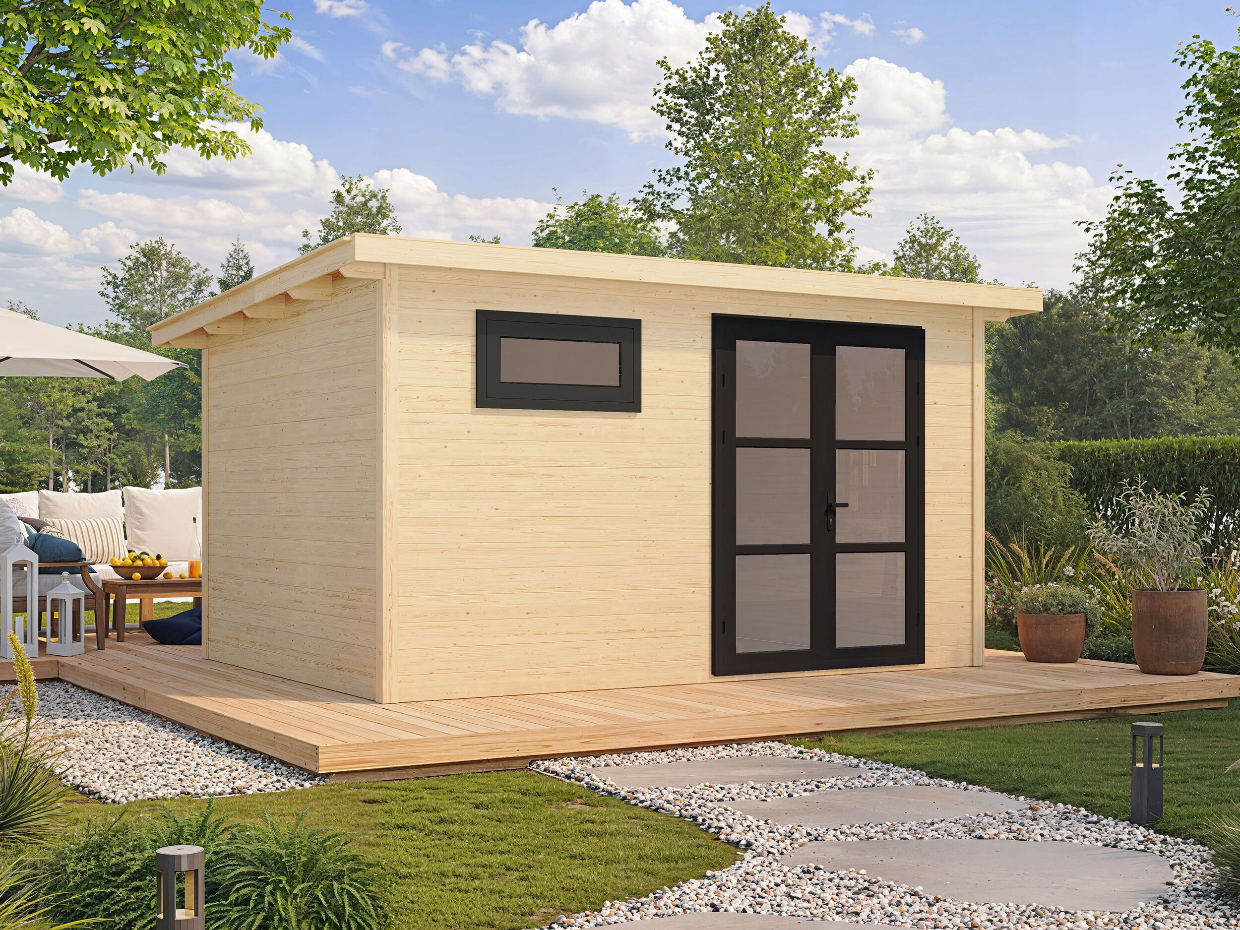 Rabatt: 26 % Fjordholz Holz-Hütte Modell Alu Line 28-D Unkategorisiert online kaufen