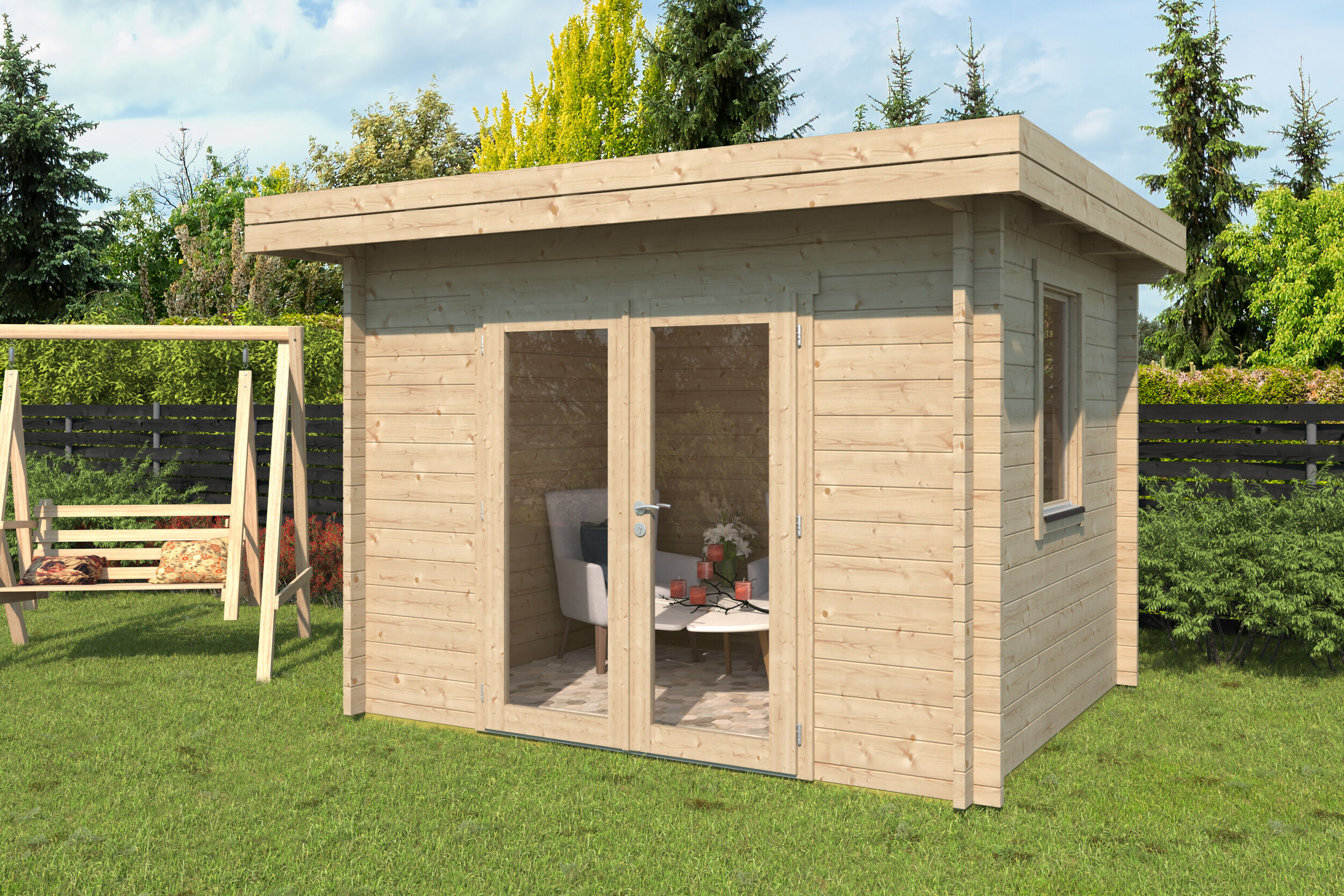 Rabatt: 26 % Fjordholz Holz-Hütte Modell Baruda 44 12m² Unkategorisiert online kaufen
