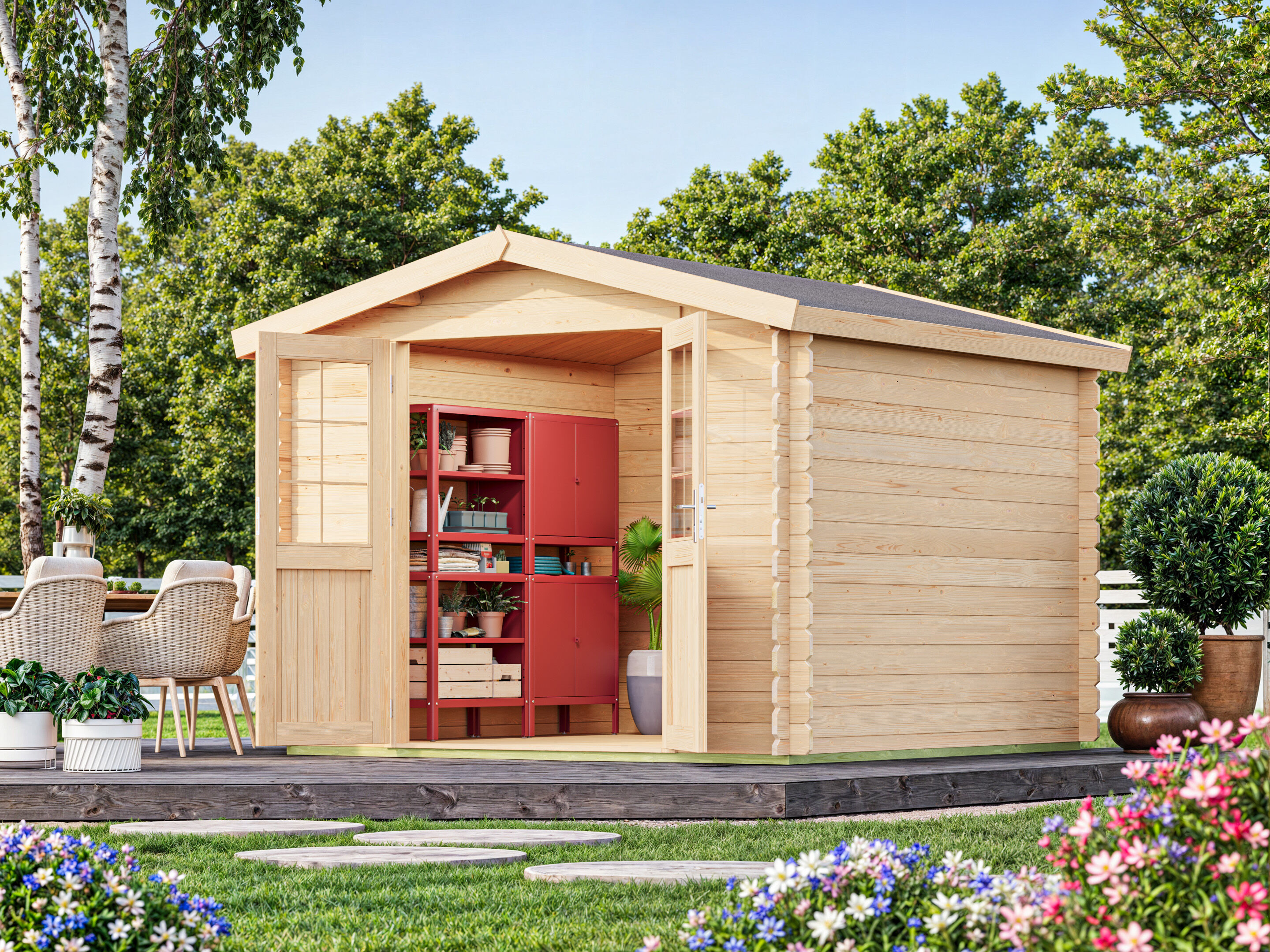Rabatt: 26 % Fjordholz Holz-Hütte Modell Bente 28 C 9m² Unkategorisiert online kaufen