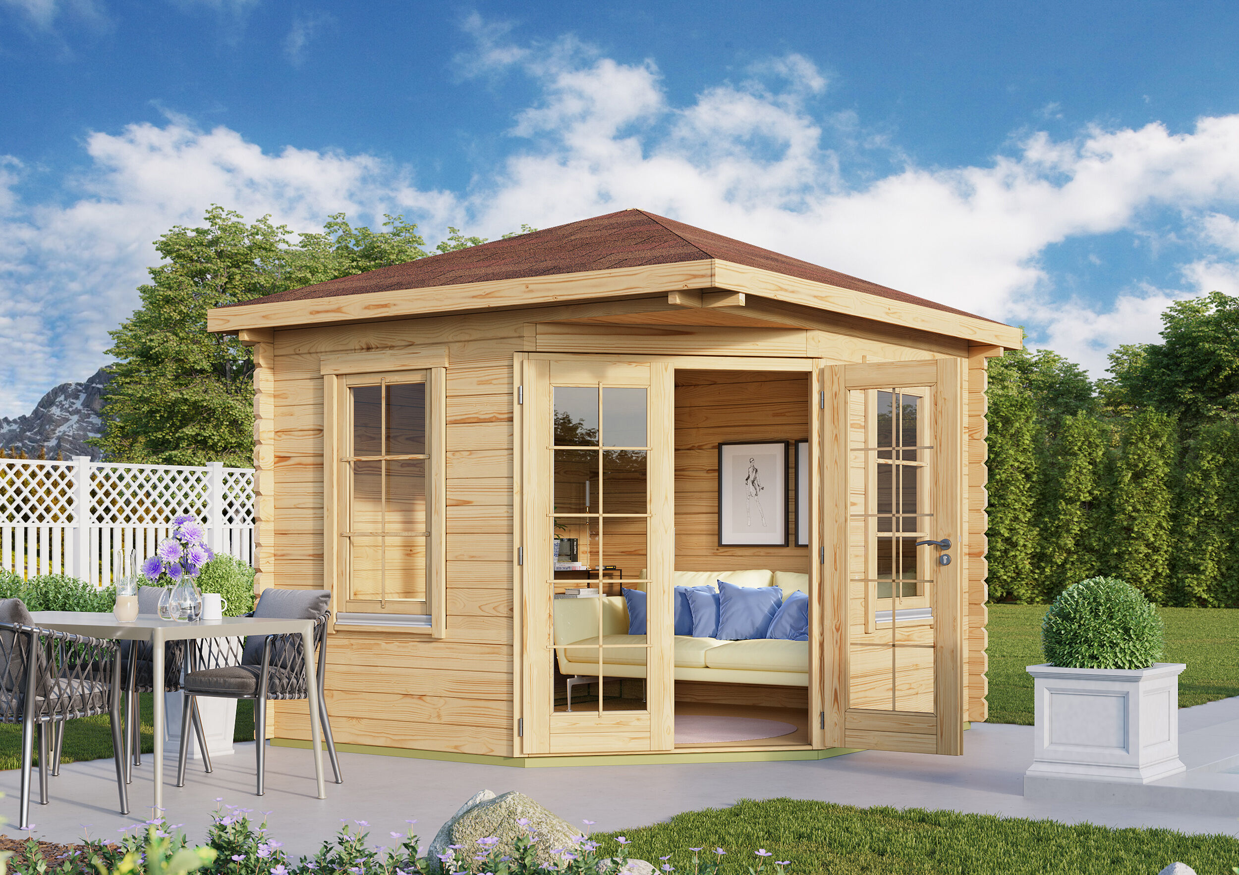 Rabatt: 26 % Fjordholz Holz-Hütte Modell Fico 44 9m² Unkategorisiert online kaufen