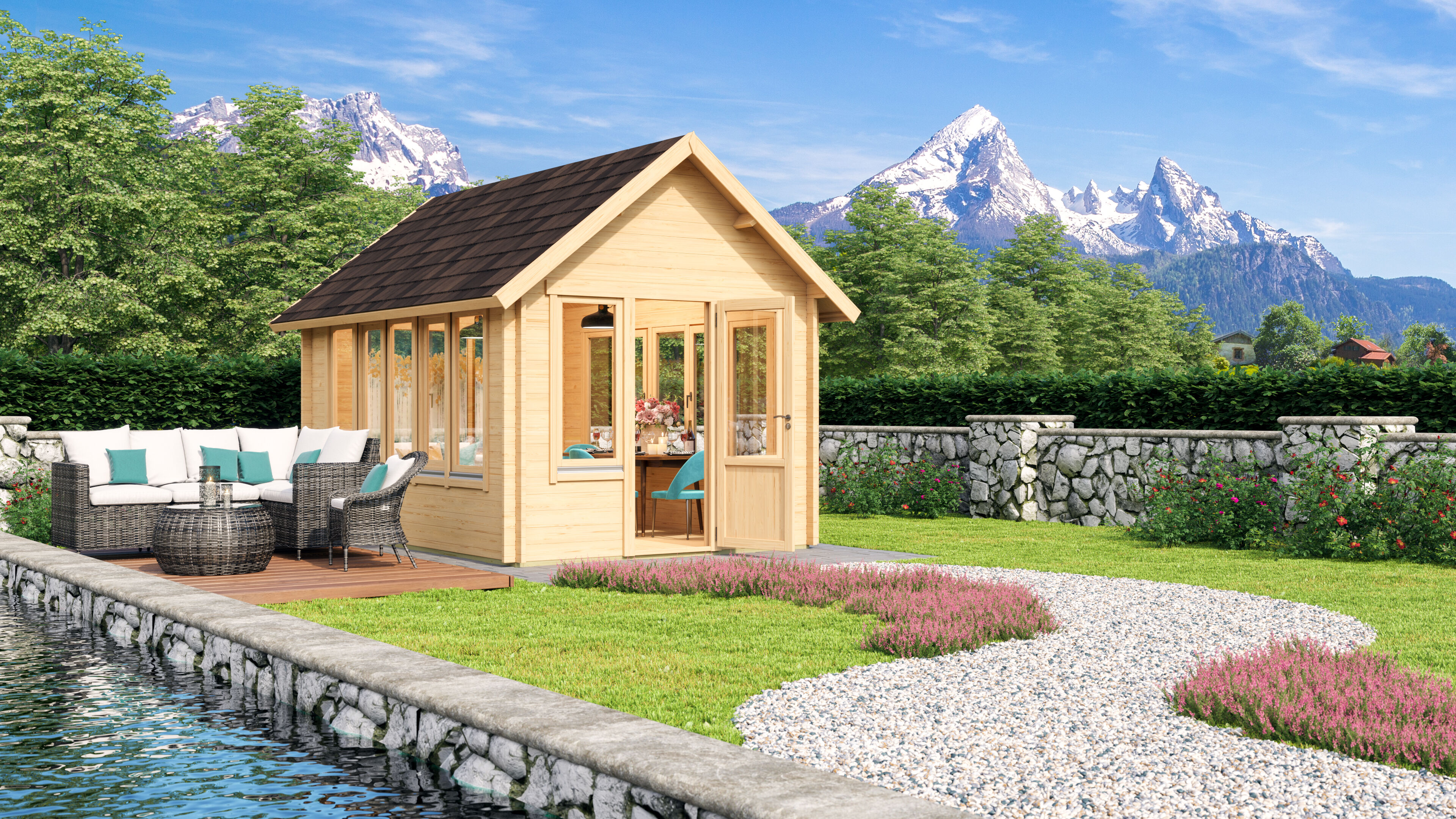 Rabatt: 26 % Fjordholz Holz-Hütte Modell Jura 44 12m² Unkategorisiert online kaufen