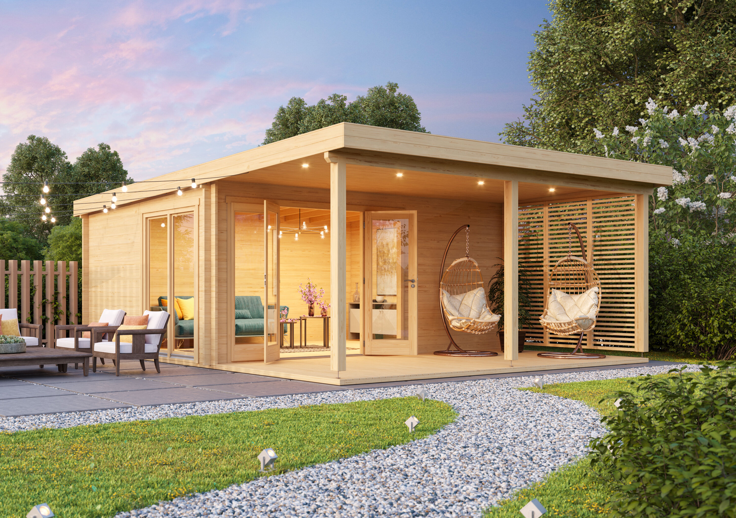 Rabatt: 26 % Fjordholz Holz-Hütte Modell Kaarlo 70 40m² Unkategorisiert online kaufen