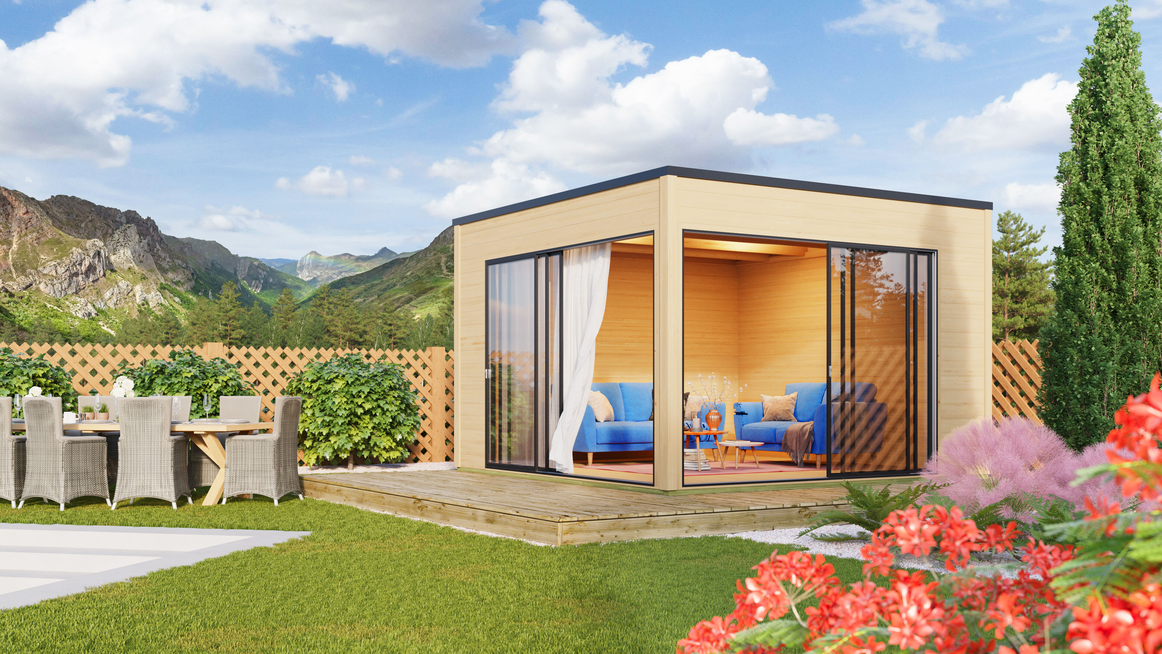 Rabatt: 26 % Fjordholz Holz-Hütte Modell Q-BIC Alu 44 B 16m² Unkategorisiert online kaufen
