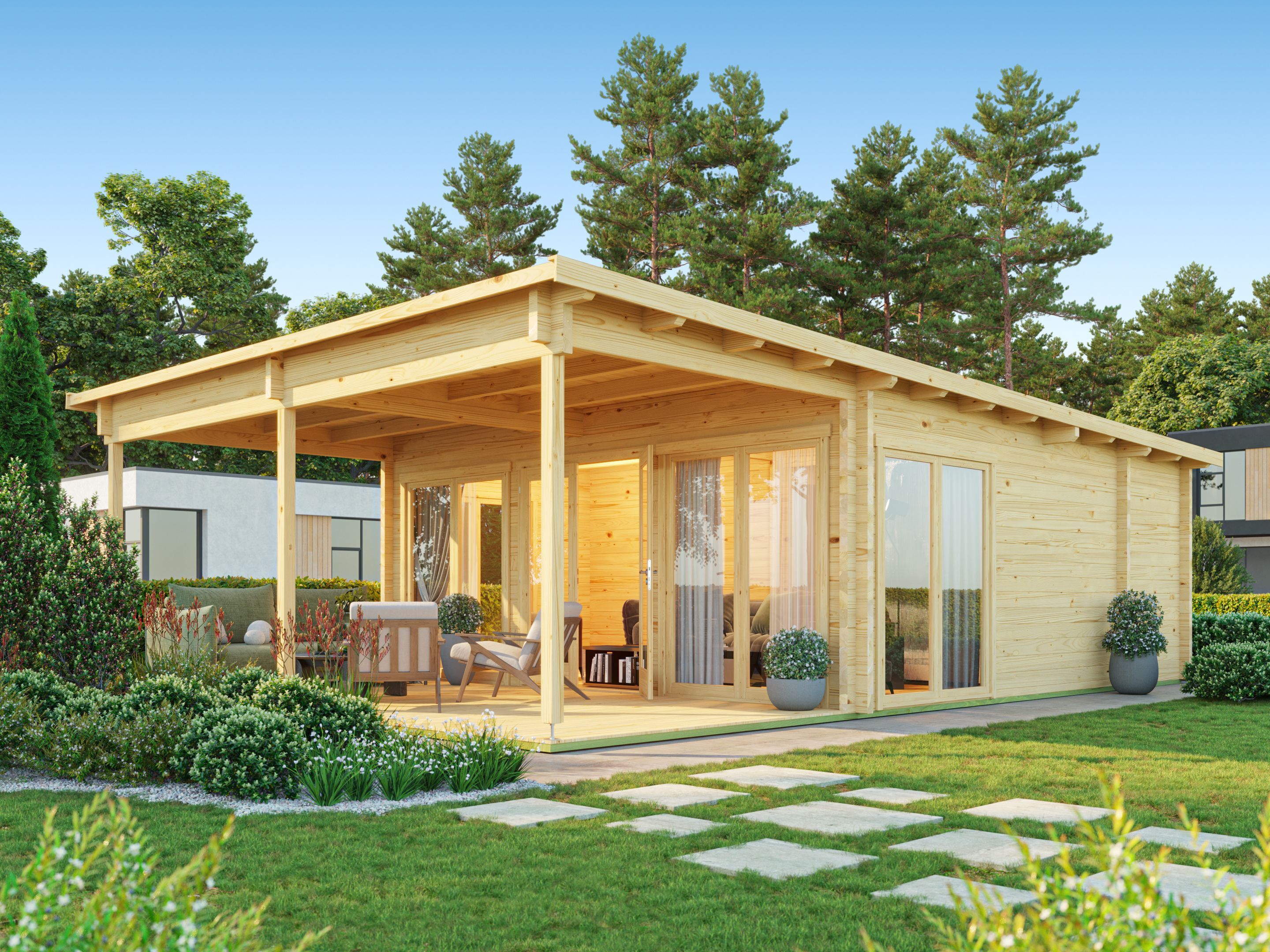 Rabatt: 26 % Fjordholz Holz-Hütte Modell Taunus 70 mit Vordach Unkategorisiert online kaufen