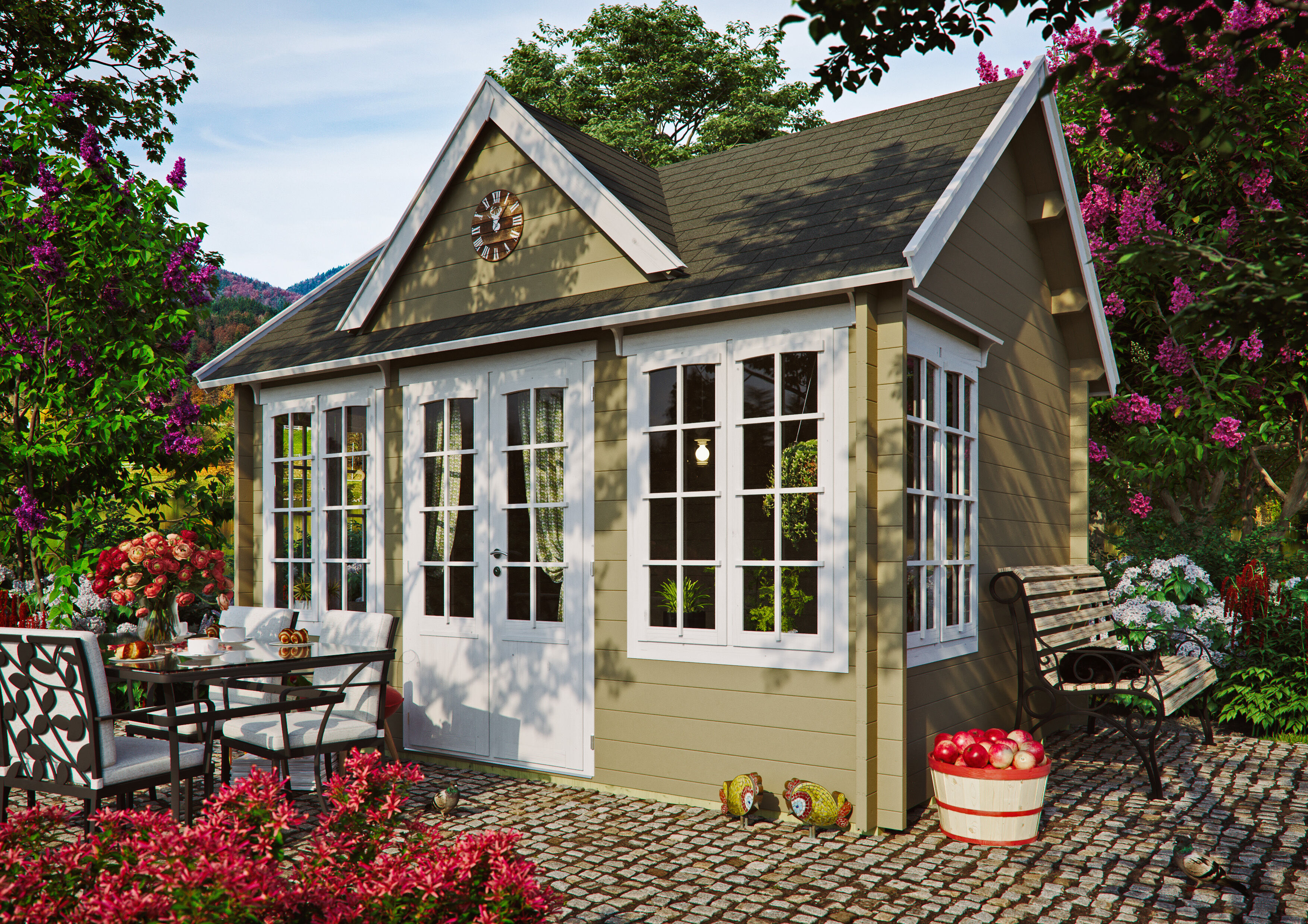 Rabatt: 26 % Fjordholz Holz-Hütte Modell Teehaus Windsor 44 12m² Unkategorisiert online kaufen