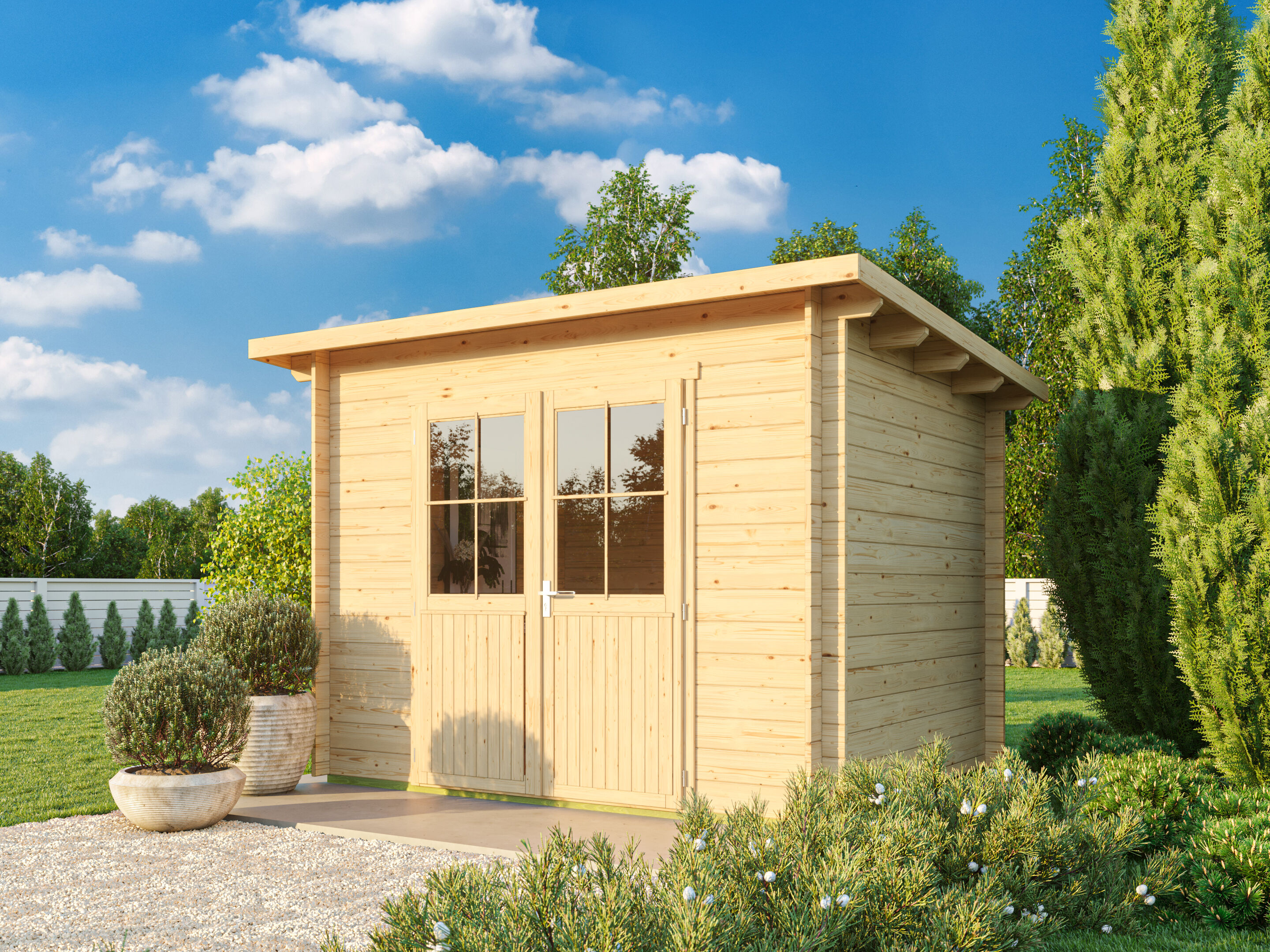 Rabatt: 26 % Fjordholz Pultdach Holz-Hütte Modell Ezra 2D Unkategorisiert online kaufen