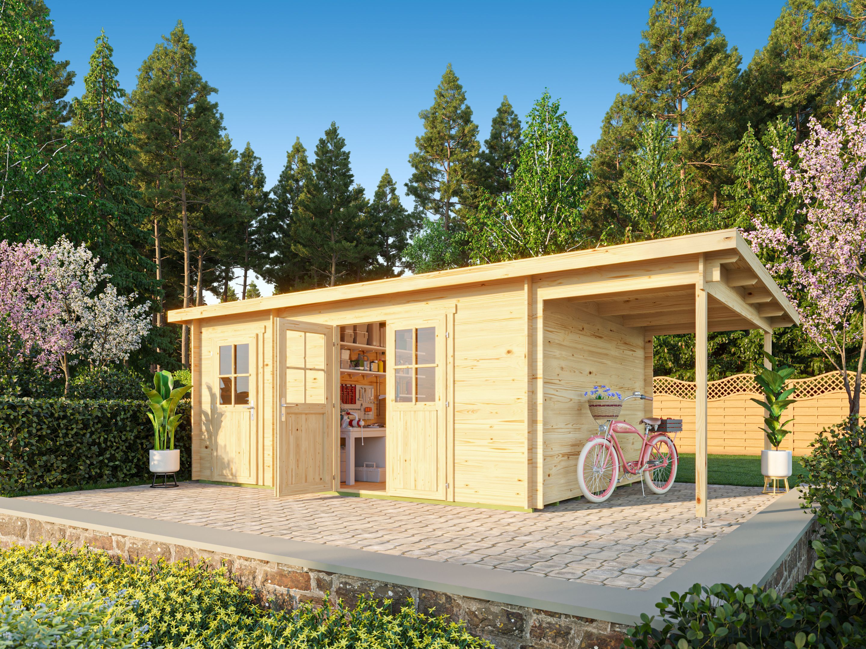 Rabatt: 26 % Fjordholz Pultdach Holz-Hütte Modell Ezra 5I 28m² Unkategorisiert online kaufen