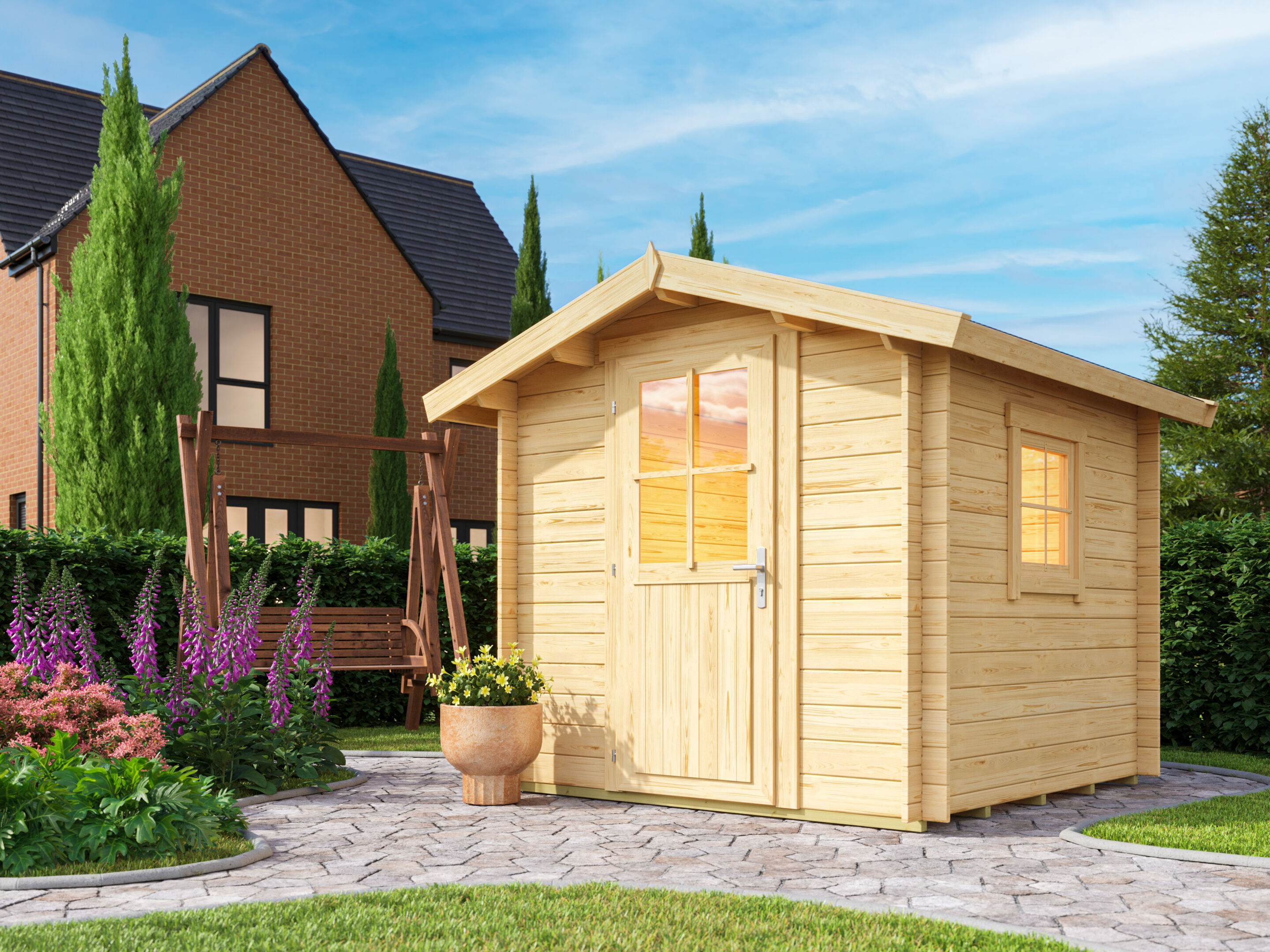 Rabatt: 26 % Fjordholz Satteldach Holz-Hütte Modell Eliza 1C Unkategorisiert online kaufen