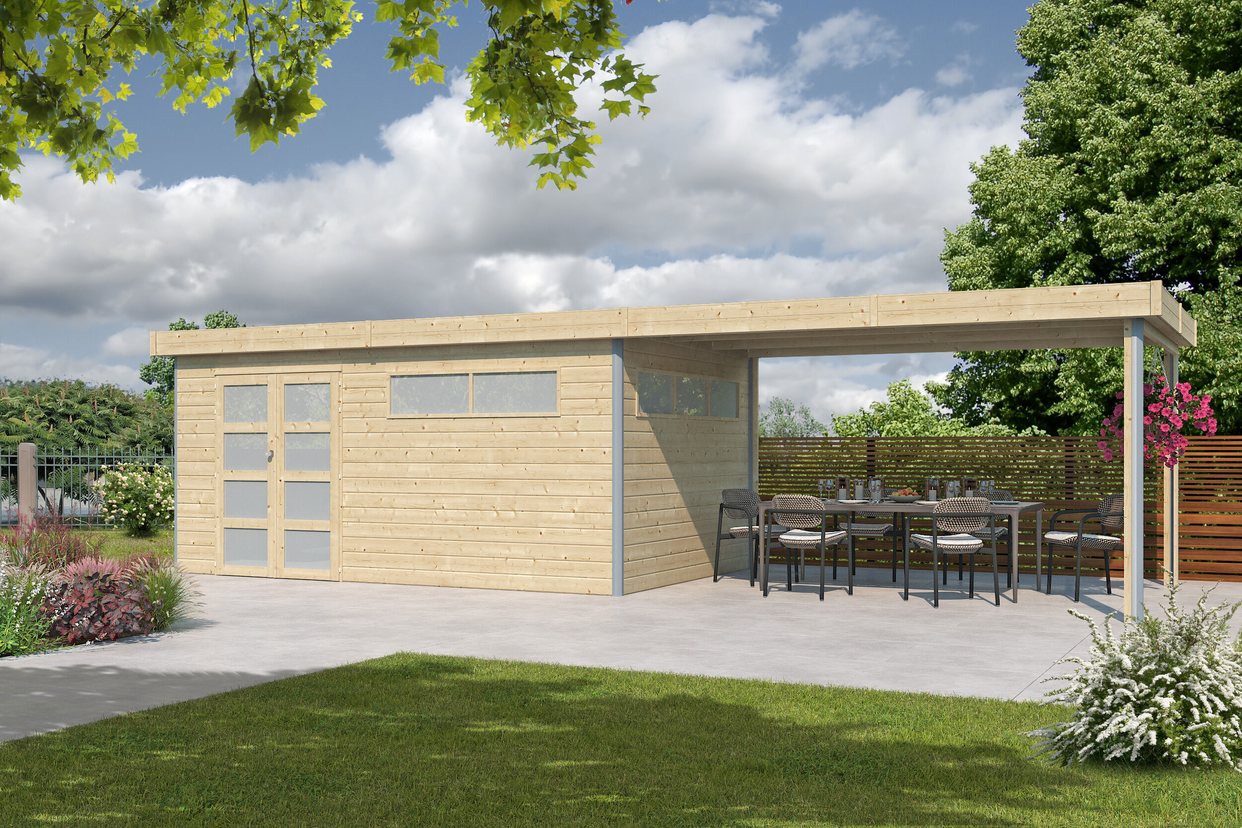 Rabatt: 26 % Holz-Hütte Alu-Line Modell Kasuko-XL + 400 cm Anba Unkategorisiert online kaufen