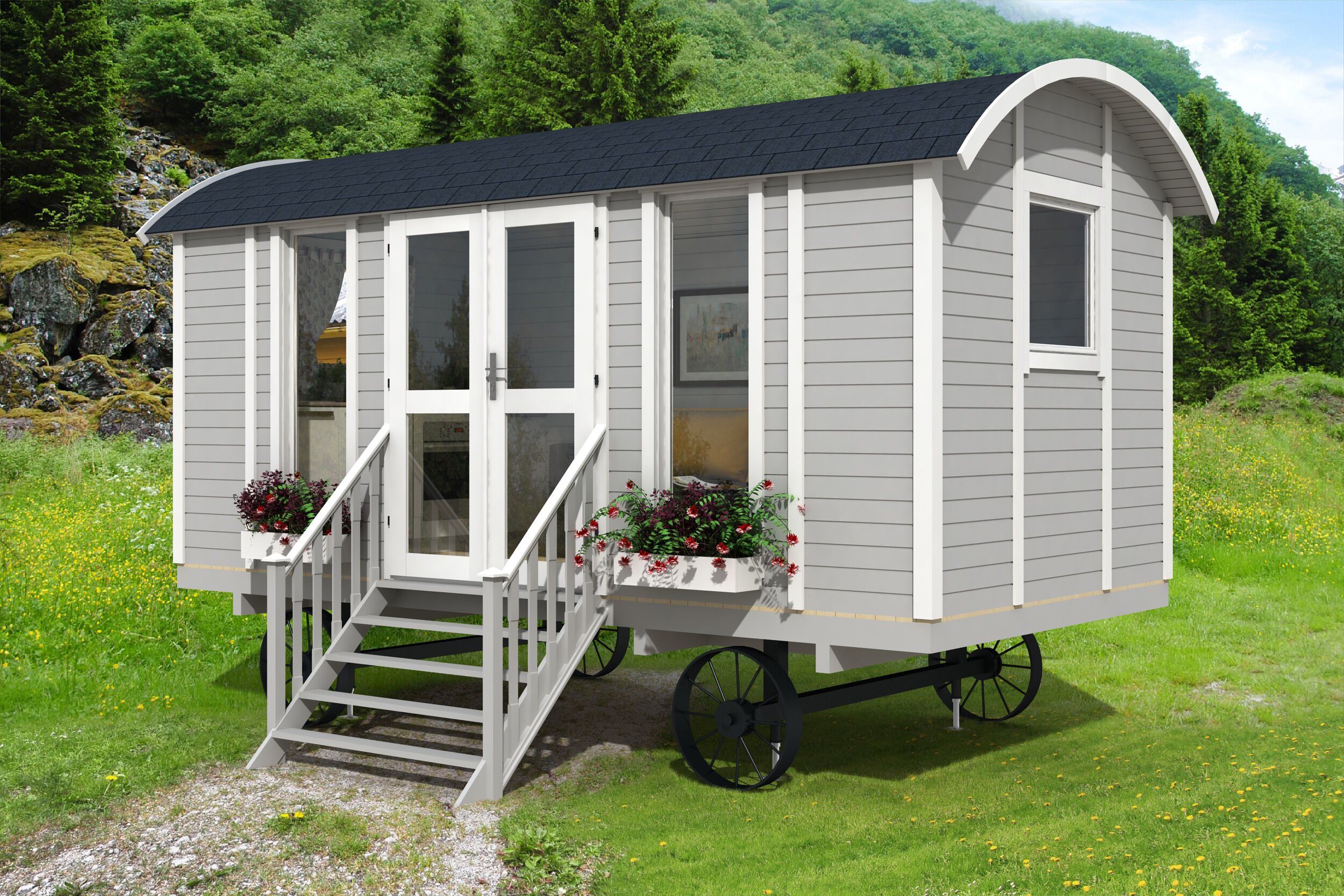 Rabatt: 26 % Zirkus- und Schäferwagen Modell Modern 18m² Unkategorisiert online kaufen