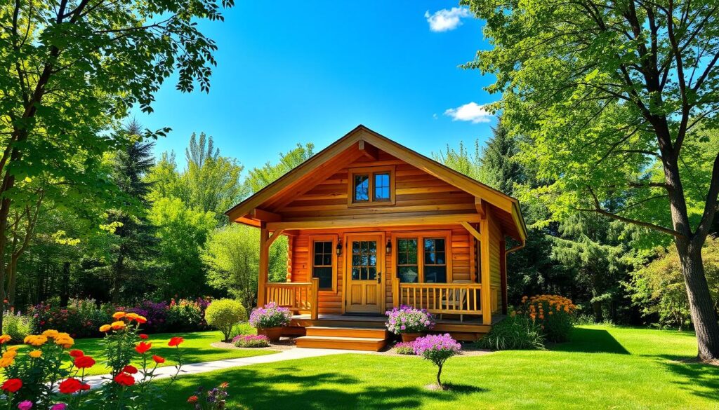 5-eckige Holzhütte Baugenehmigung