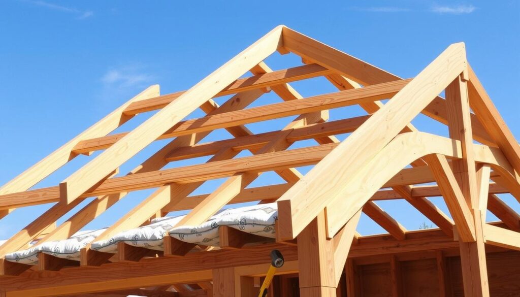 Dachkonstruktion Vorbereitung