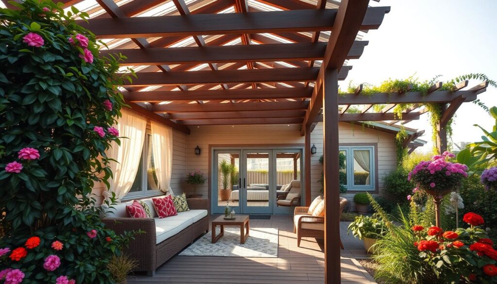 Gartenhaus Terrassenüberdachung