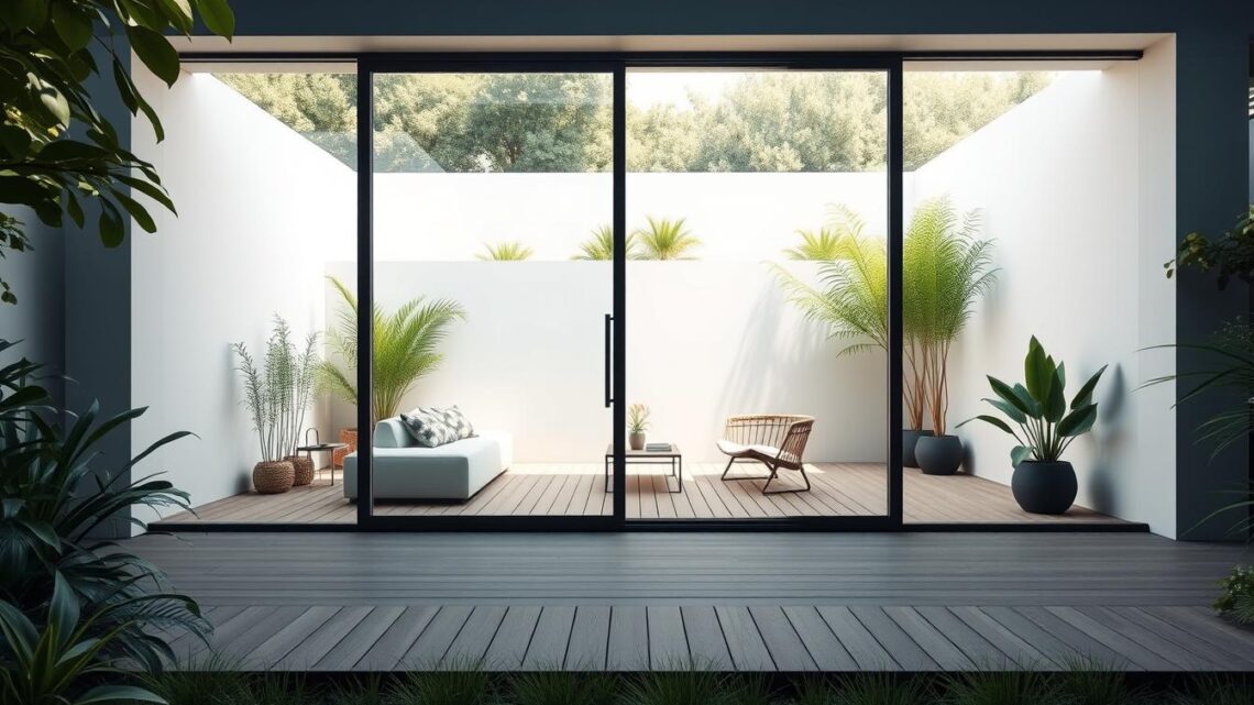 Gartenhaus mit Glas-Schiebetüren für Ihren Garten