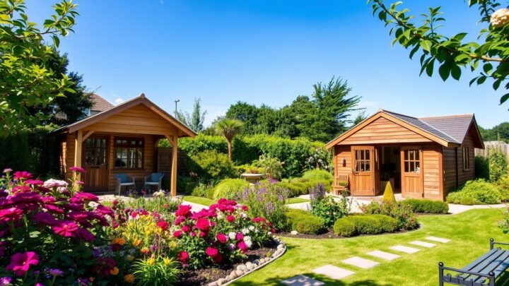 Gartenhütten mit Anbau – Vielseitige Gartengestaltung