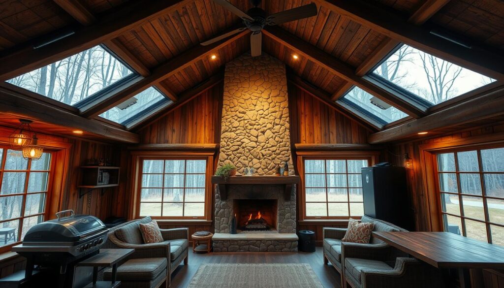 Grillhütte Heizung und Belüftung