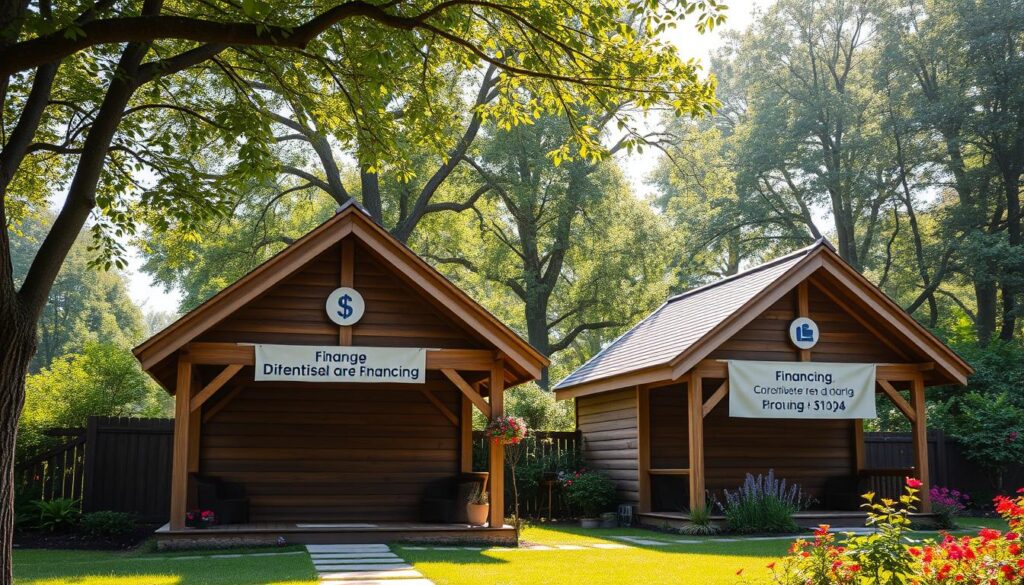 Holz-Hütten mit Satteldach Finanzierung