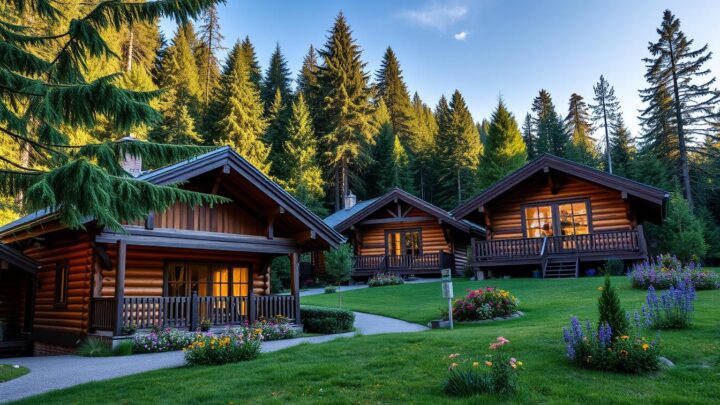 Gemütliche Holz-Hütten von Alpholz