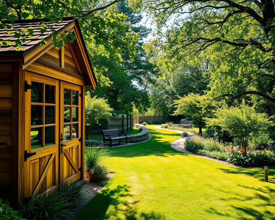 Gartenhaus Fenster und Türen Installation